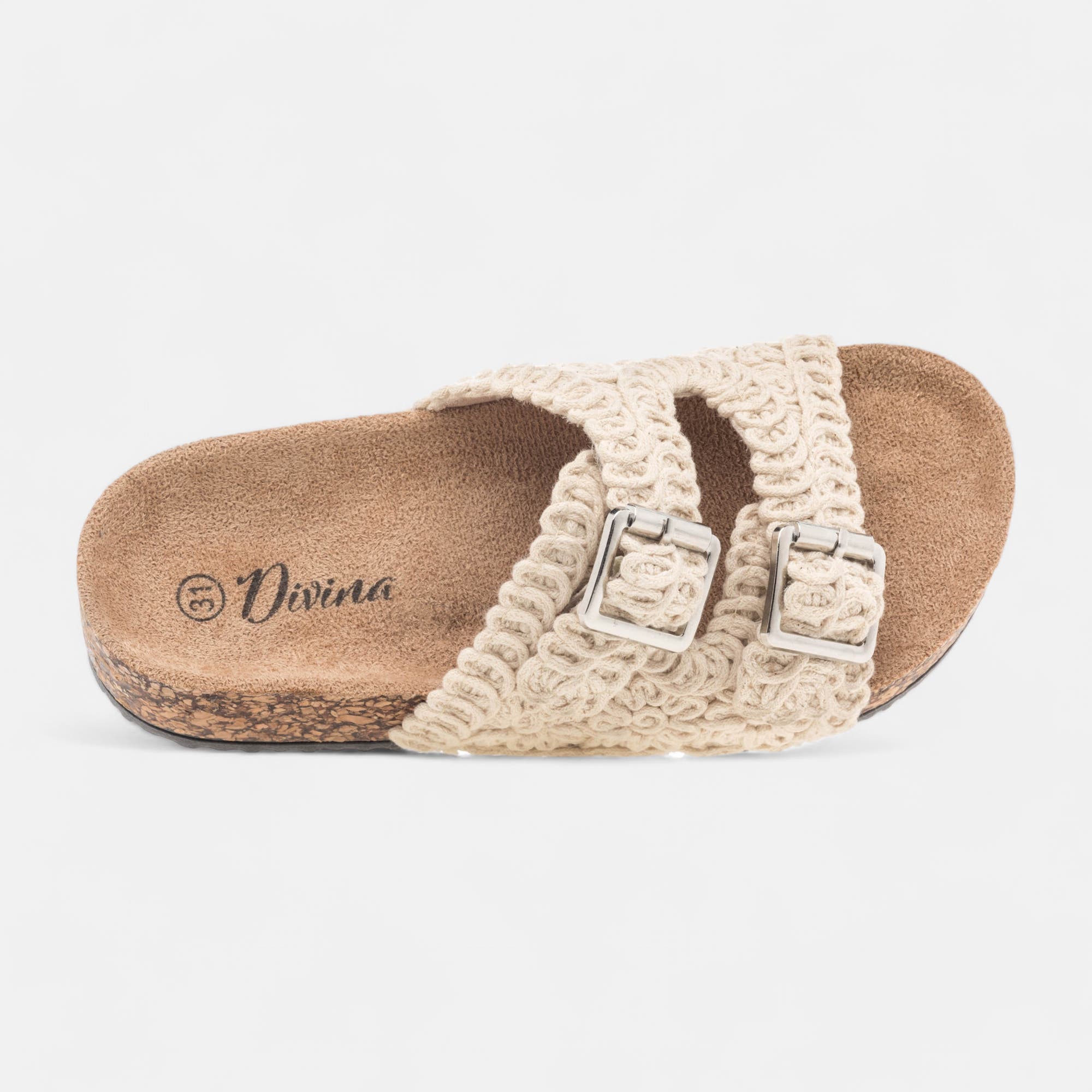 Mules semelle liège Fille beige
