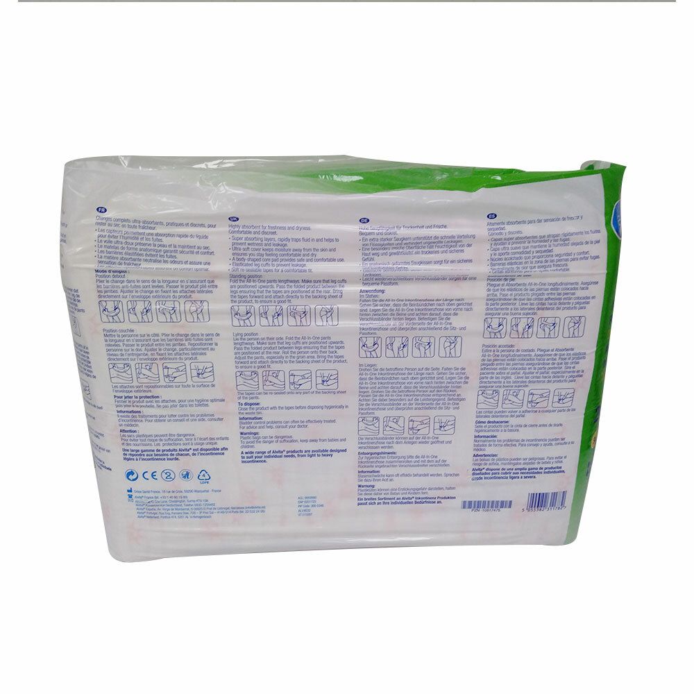 alvita® All-in-One Inkontinenzhosen Super Medium Tag