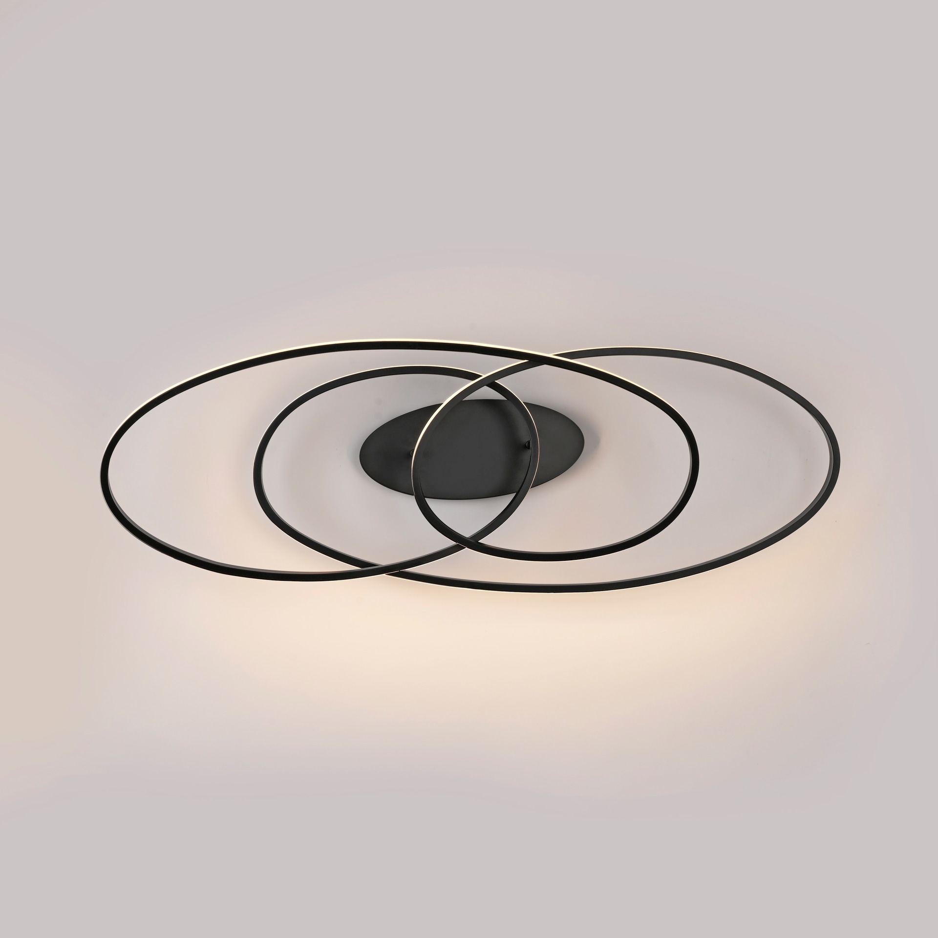 JUST LIGHT LED Deckenlampe LUMACA 81 x 30,5 cm schwarz