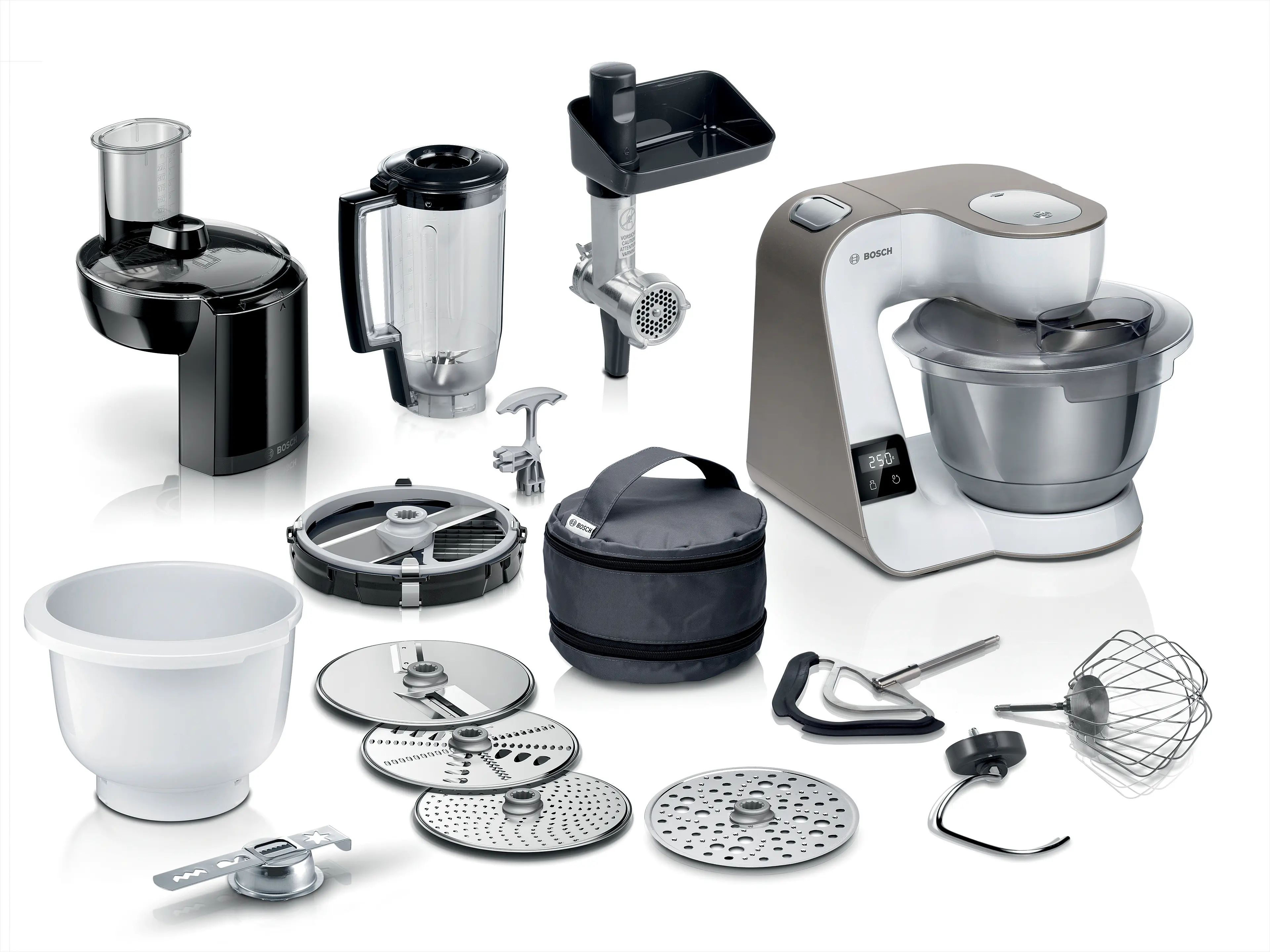 Serie 4 Keukenmachine met weegschaal en timer MUM 5 1000 W Wit, Champagne