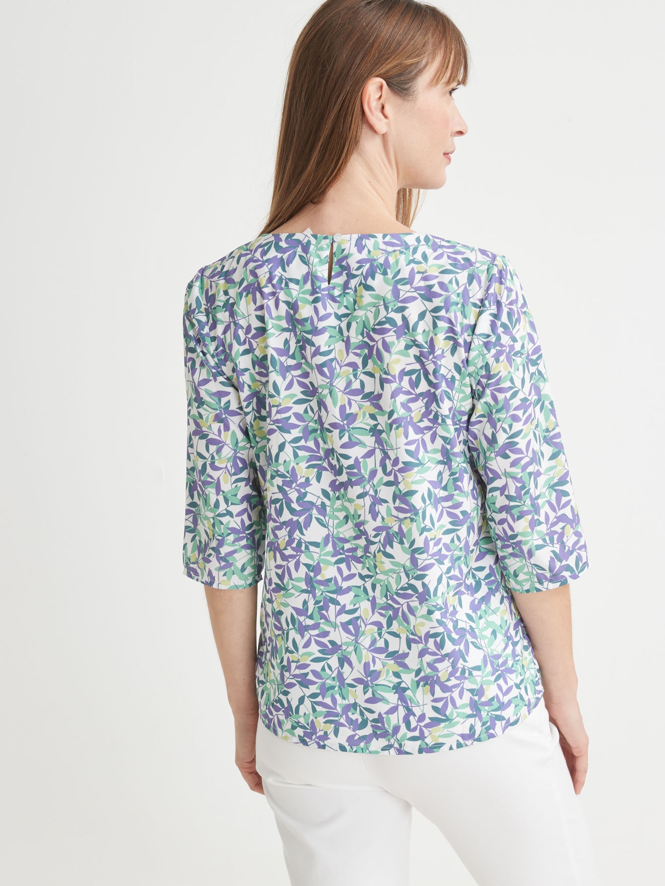Blouse à fronces en crêpe