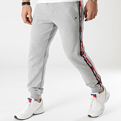 Pantalon Jogging A Bandes Tape 1282 Gris Chiné