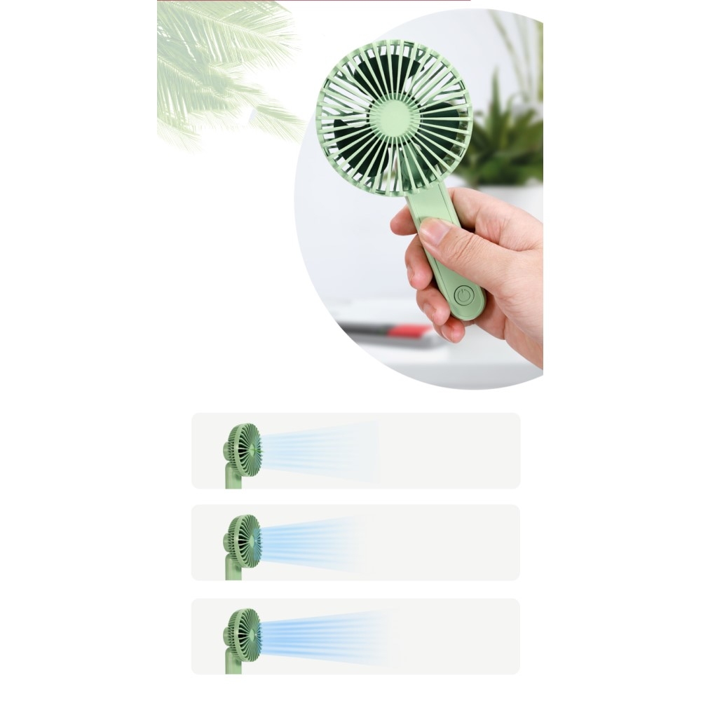 (Ø85mm) Hand Ventilator Tragbarer Lüfter Wiederaufladbarer Taschenventilator mit Handschlaufe - Gelb