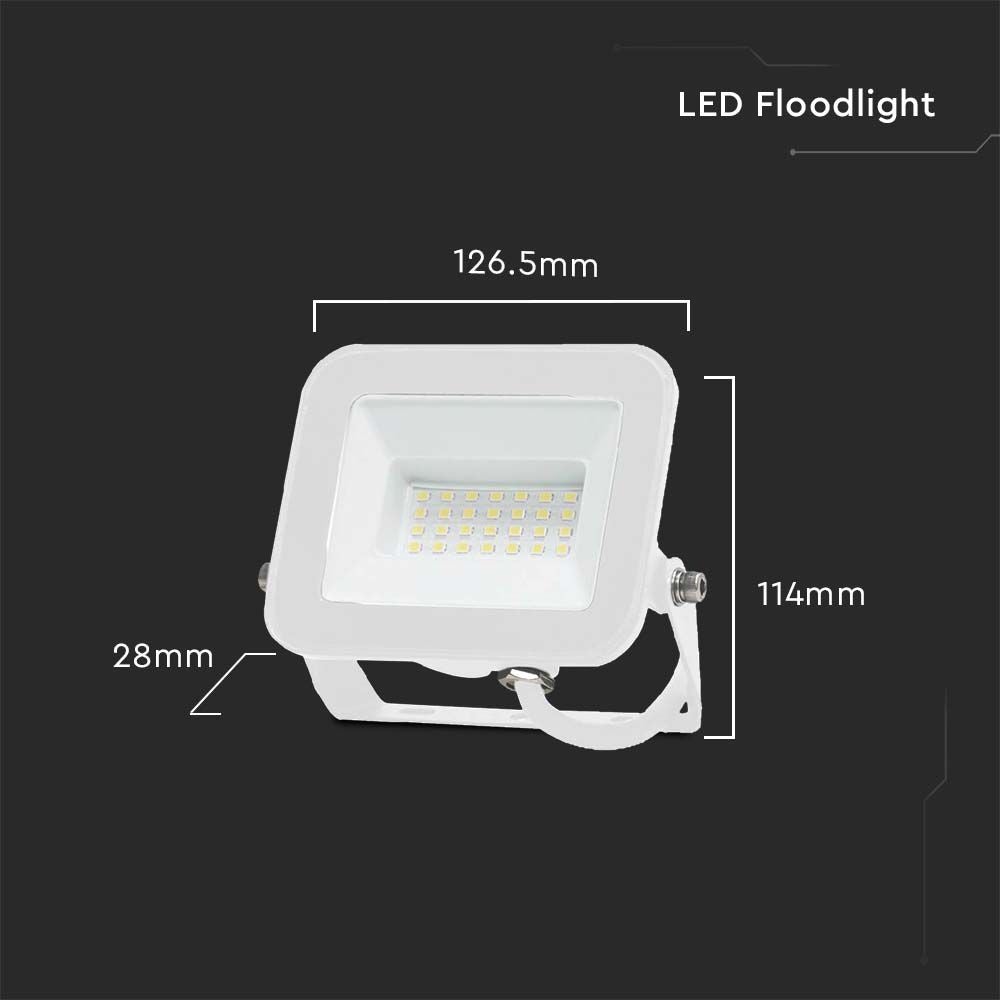 LED-spot - Samsung - IP65 - Witte behuizing - 20 watt - 1620 lumen - 4000K - 5 jaar