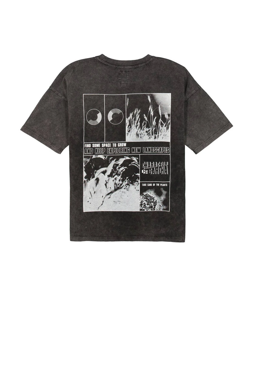 Garcia T-shirt met backprint donkergrijs