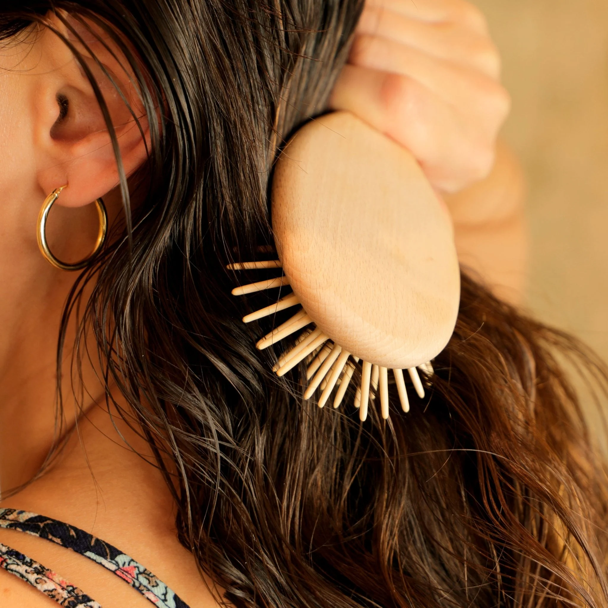 Brosse à cheveux en bois de hêtre