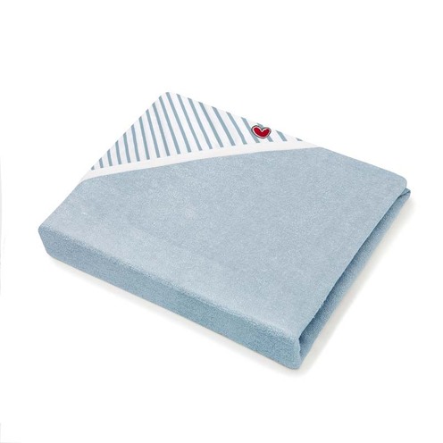Serviette Papillon Blue Stripes Bambou - BABYTOLOVE