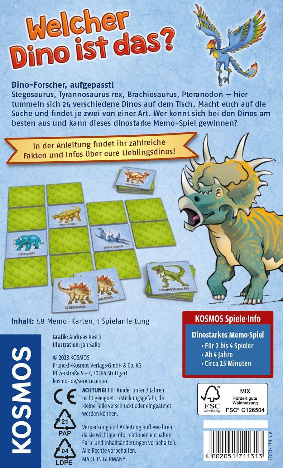 Memo-Spiel – Welcher Dino ist das?