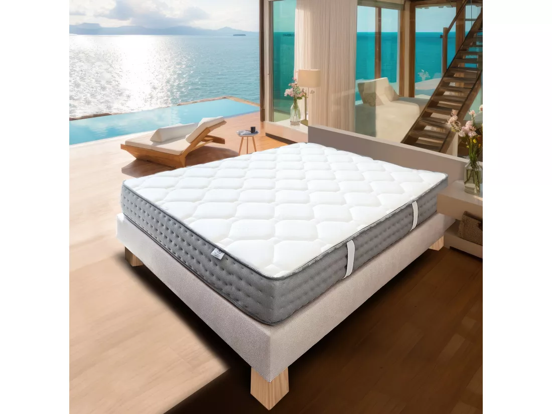 Ensemble Matelas 140x190 cm, Zen, 20 cm + sommier beige