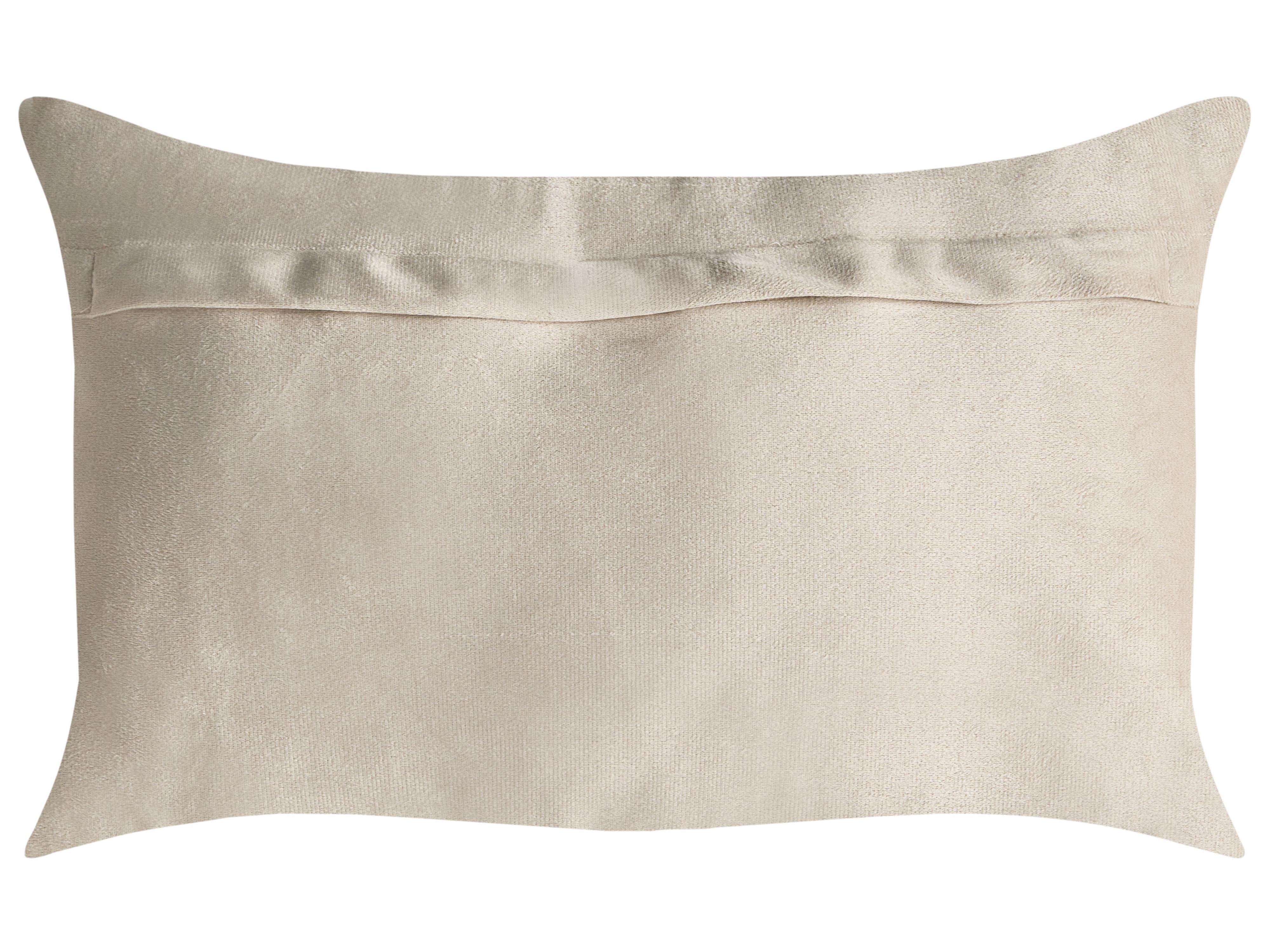Set van 2 sierkussens BELLE Fluweel 50 x 30 cm Taupe kerstmotief
