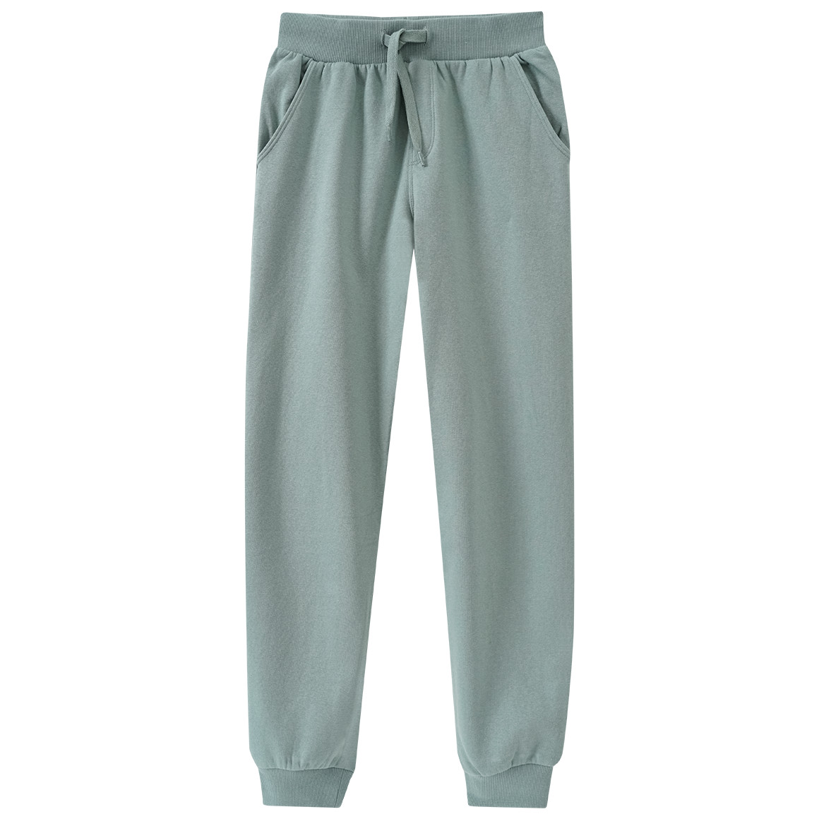 Famy 2 Jungen Jogginghosen mit Tunnelzug oliv / dunkelgrau