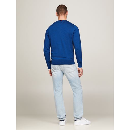 Tommy Hilfiger Langærmet Striktrøje, Desert Sky Mouline, XL
