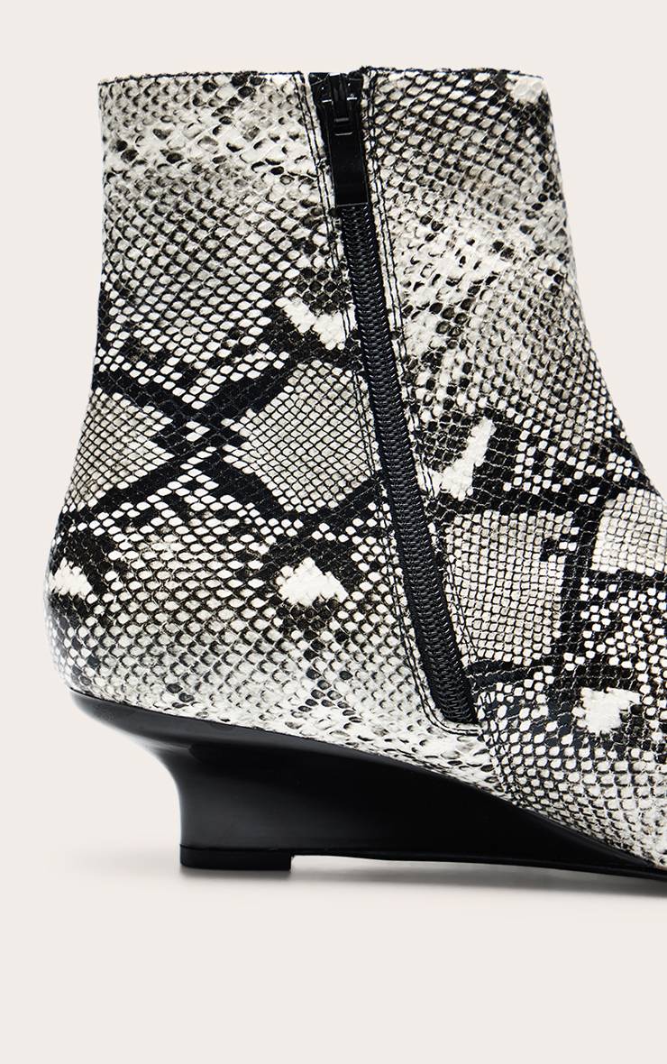 Gris Bottines Compensées À Talon Chaton En Synthétiquecuir