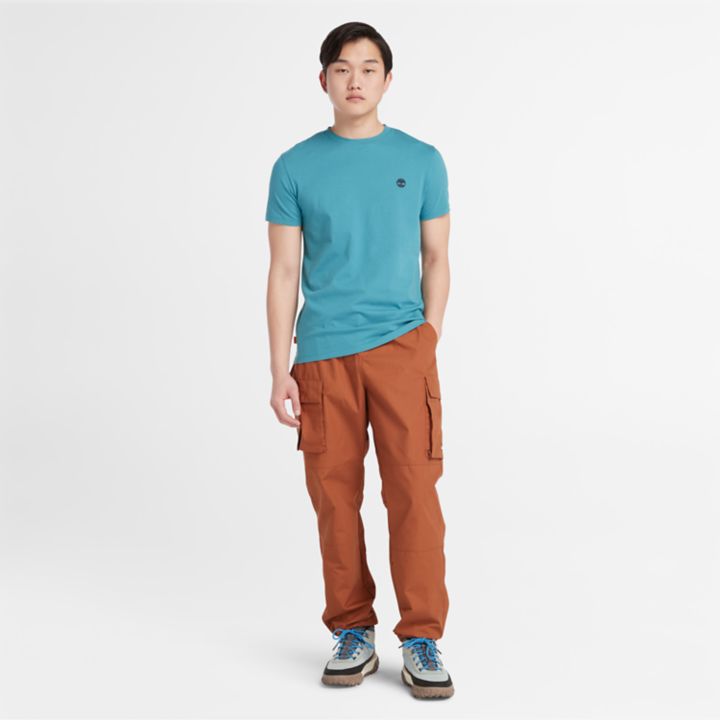 Camiseta Dunstan River Crewneck Masculina na cor Azul
