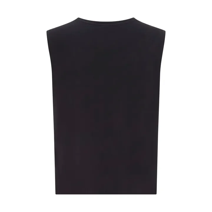 Alma Deia Débardeur Loose Plissé Coton Bio | Noir