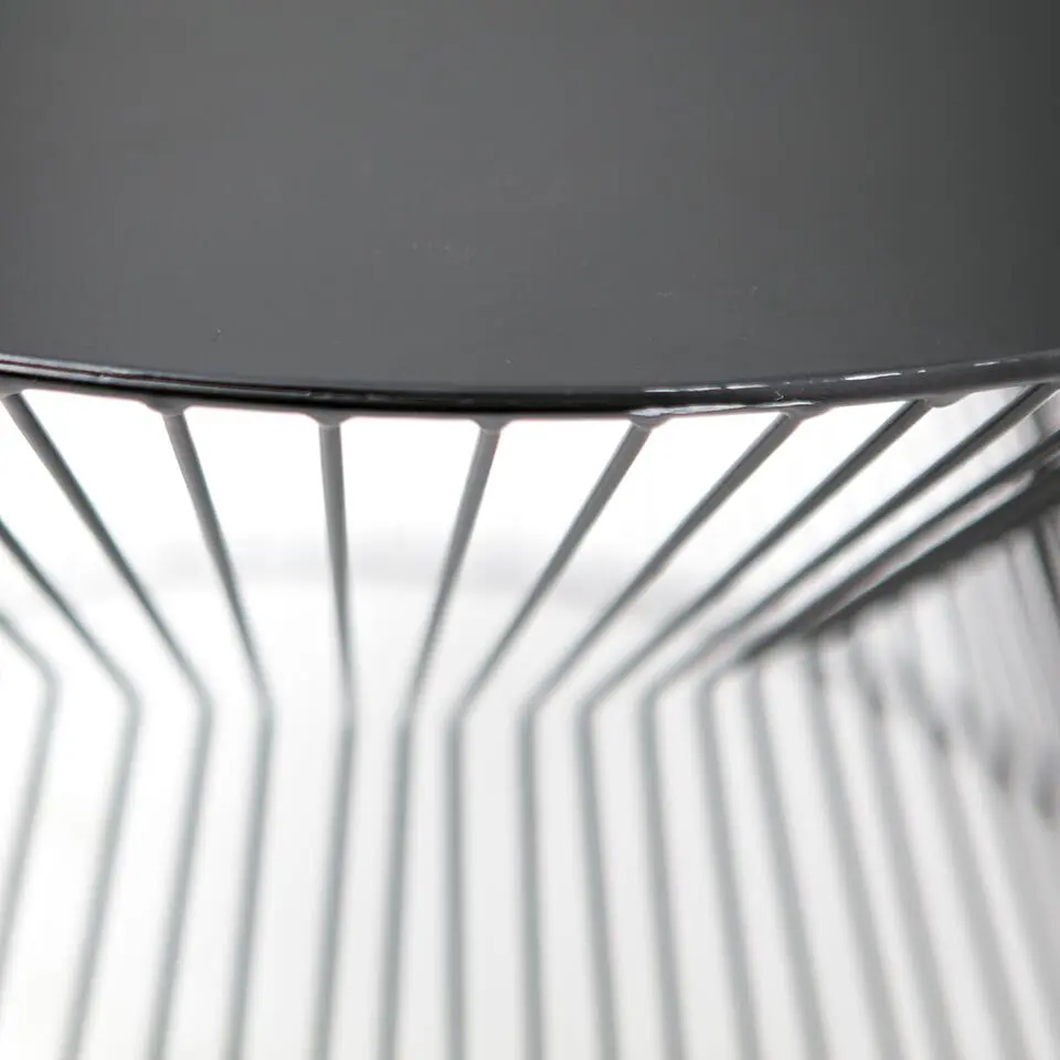 WOOOD Suus Bijzettafel - Metaal - Zwart - 46x Ø35