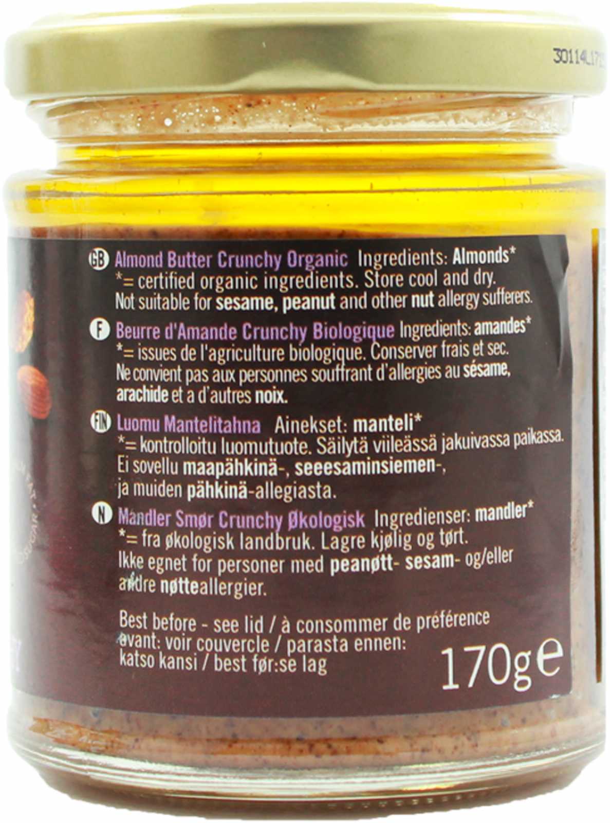 Manteiga de Amendoim Orgânica Biona Organic 170g