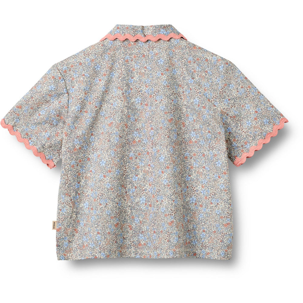 Køb Wheat Air Blue Flowers Skjorte S/S Lace Vilma