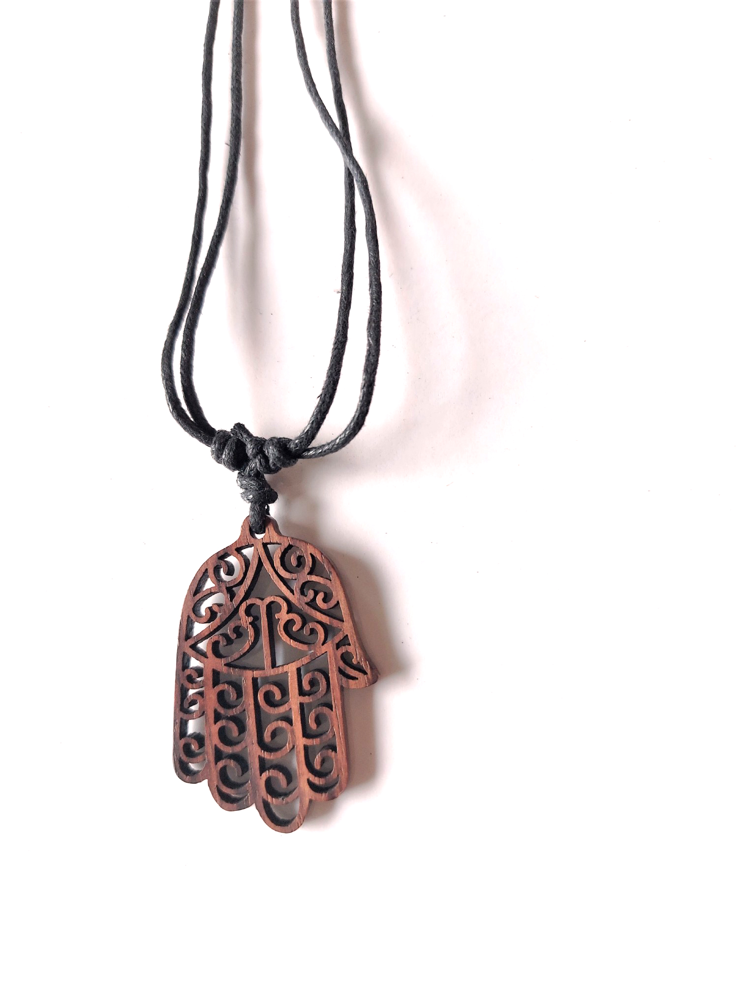 Halskette 'Hamsa' aus Holz, L 40 cm, H 3,5 cm günstig bestellen