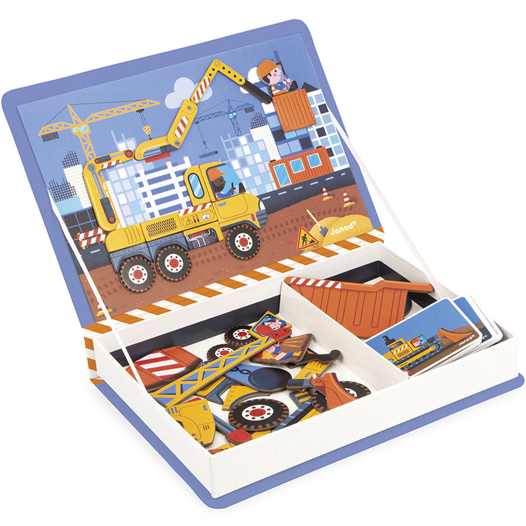 Janod magneetboek construction - 50st