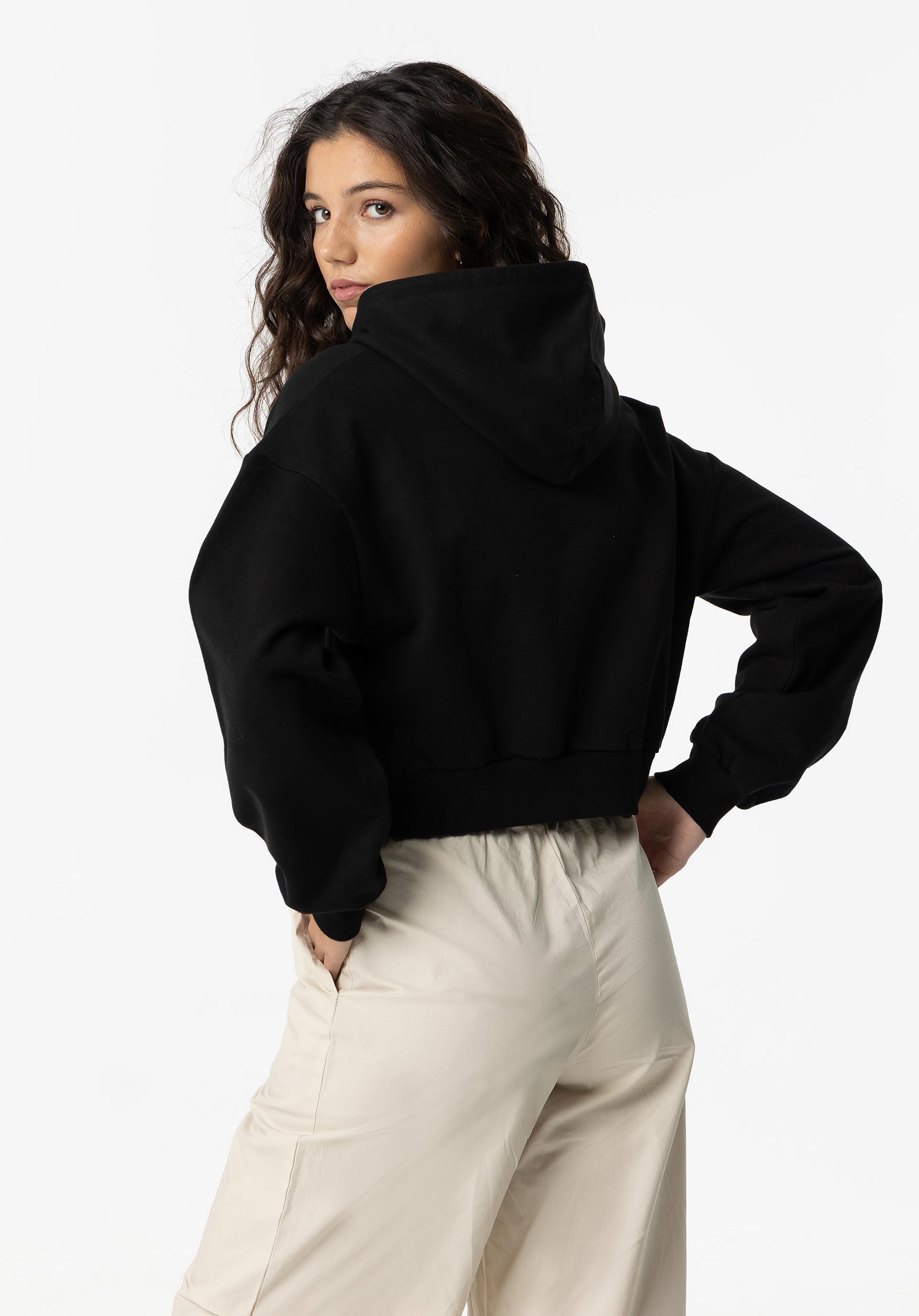 Hoodie com Texto Frontal