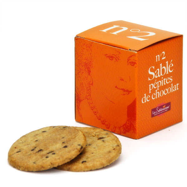 Le cube n°2 sablé de Sarthe pépites de chocolat