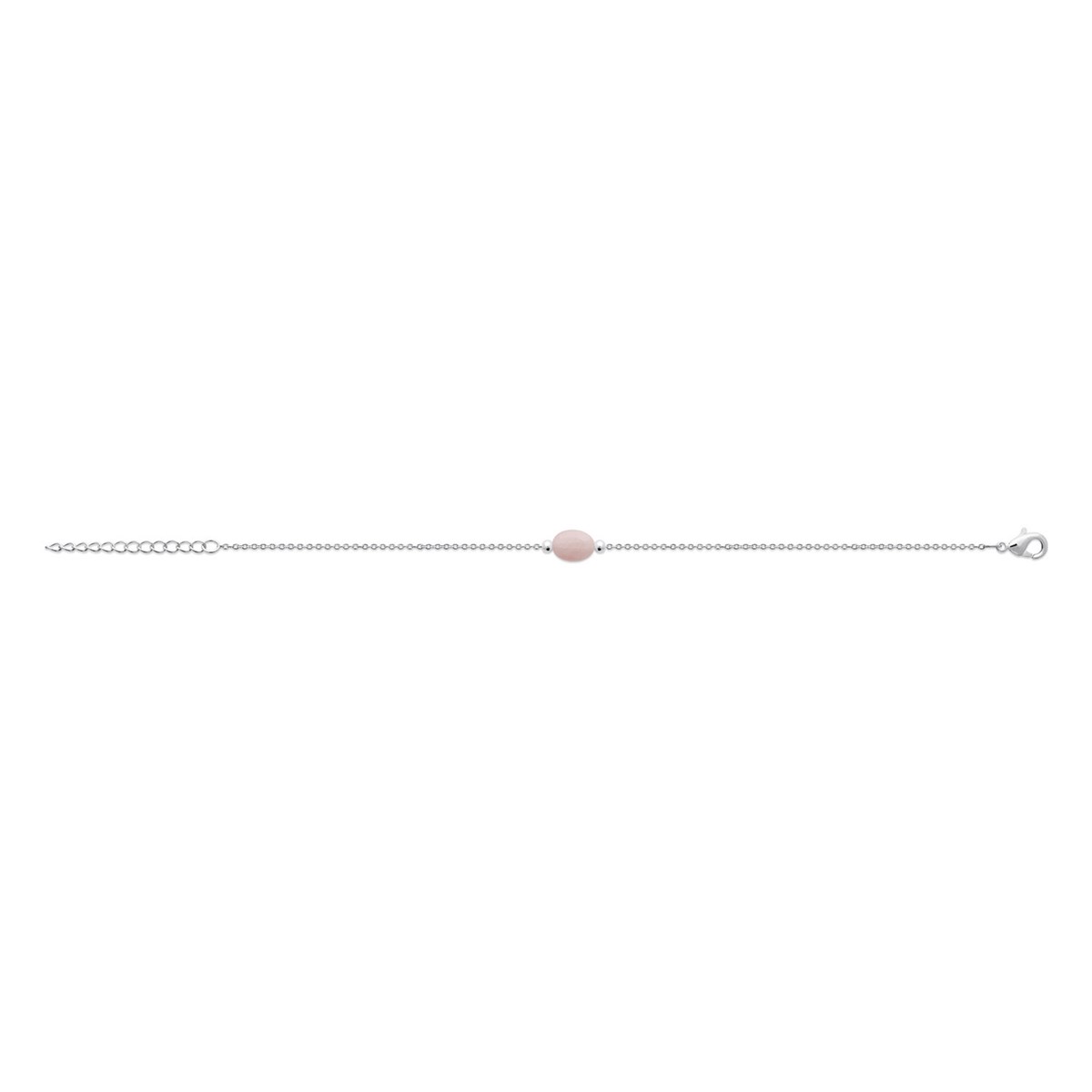 Bracelet Brillaxis argent quartz rose