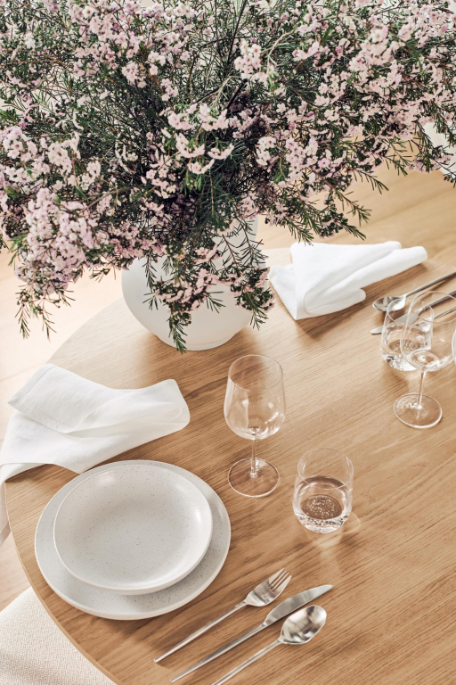 Bolia Seed eettafel Ø100 eiken wit