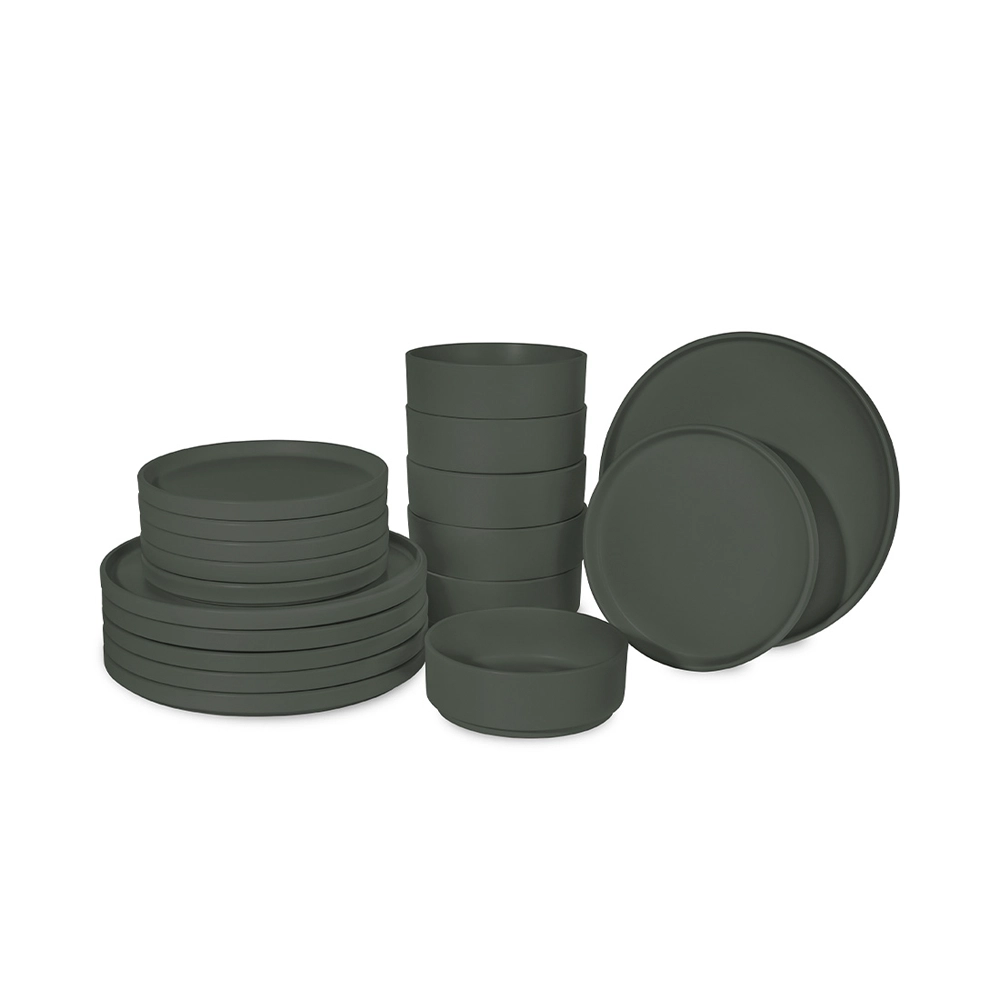 Berlinger Haus 18-teiliges Tellerset Matte Green Collection