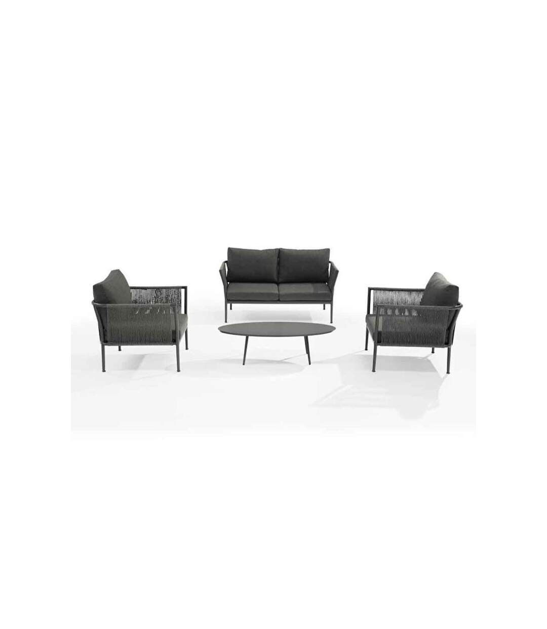 Paris Prix - Salon De Jardin 4 Places ferrat 158cm Anthracite