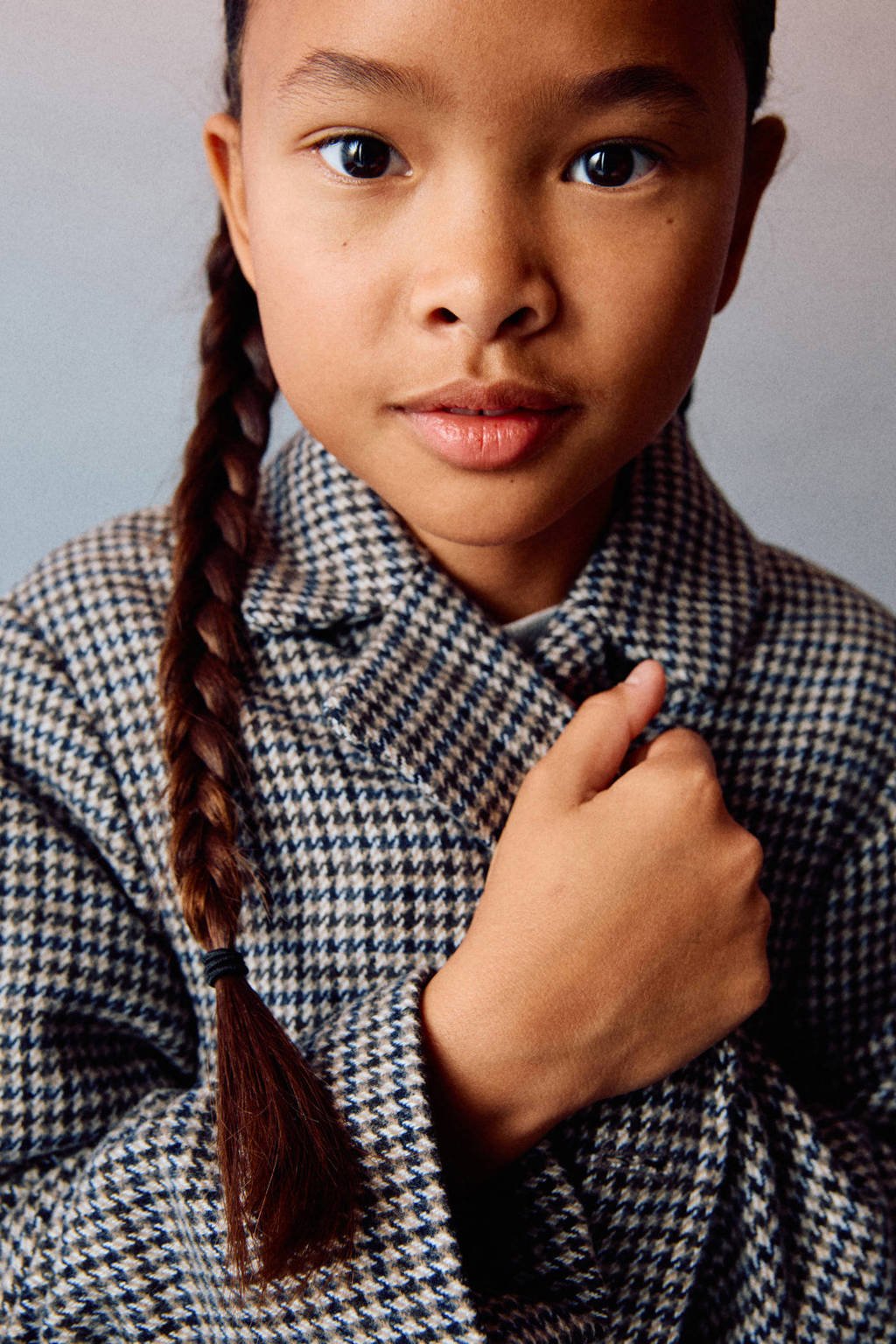 Mango Kids manteljas met wol bruin