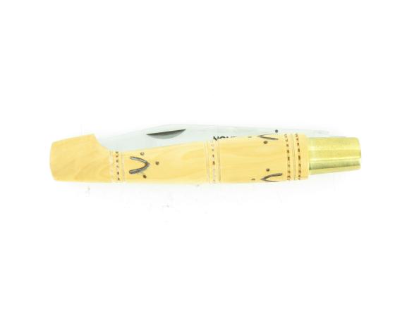 Nontron Virole n° 12 - Sabot - Manche en Buis avec pyrogravure Couteaux de Poche par Nontron