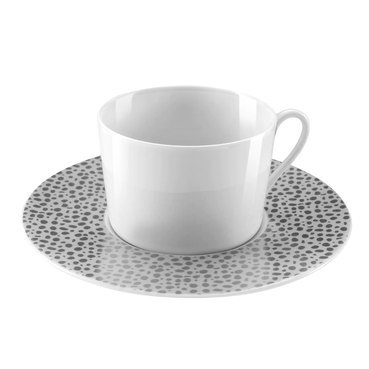 Baghera Platine - Tasse et soucoupe thé 22 cl (lot de 6) Médard de Nob