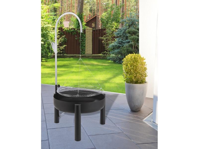 Innovesta Schwenkgrill mit Seilzug, Ø 50 cm Hängender Grill