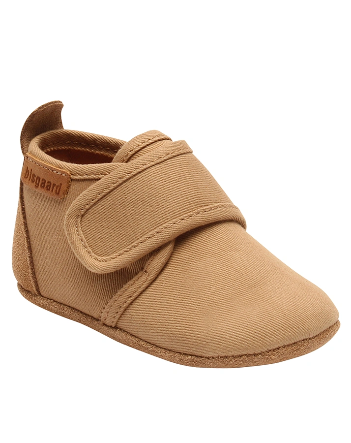 Klett-Hausschuhe BABY COTTON in camel