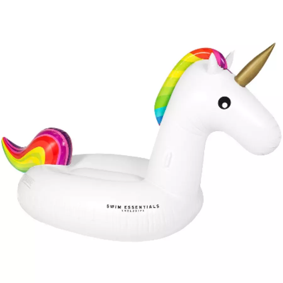 Swim Essentials Aufblasbares Einhorn Weiß XL