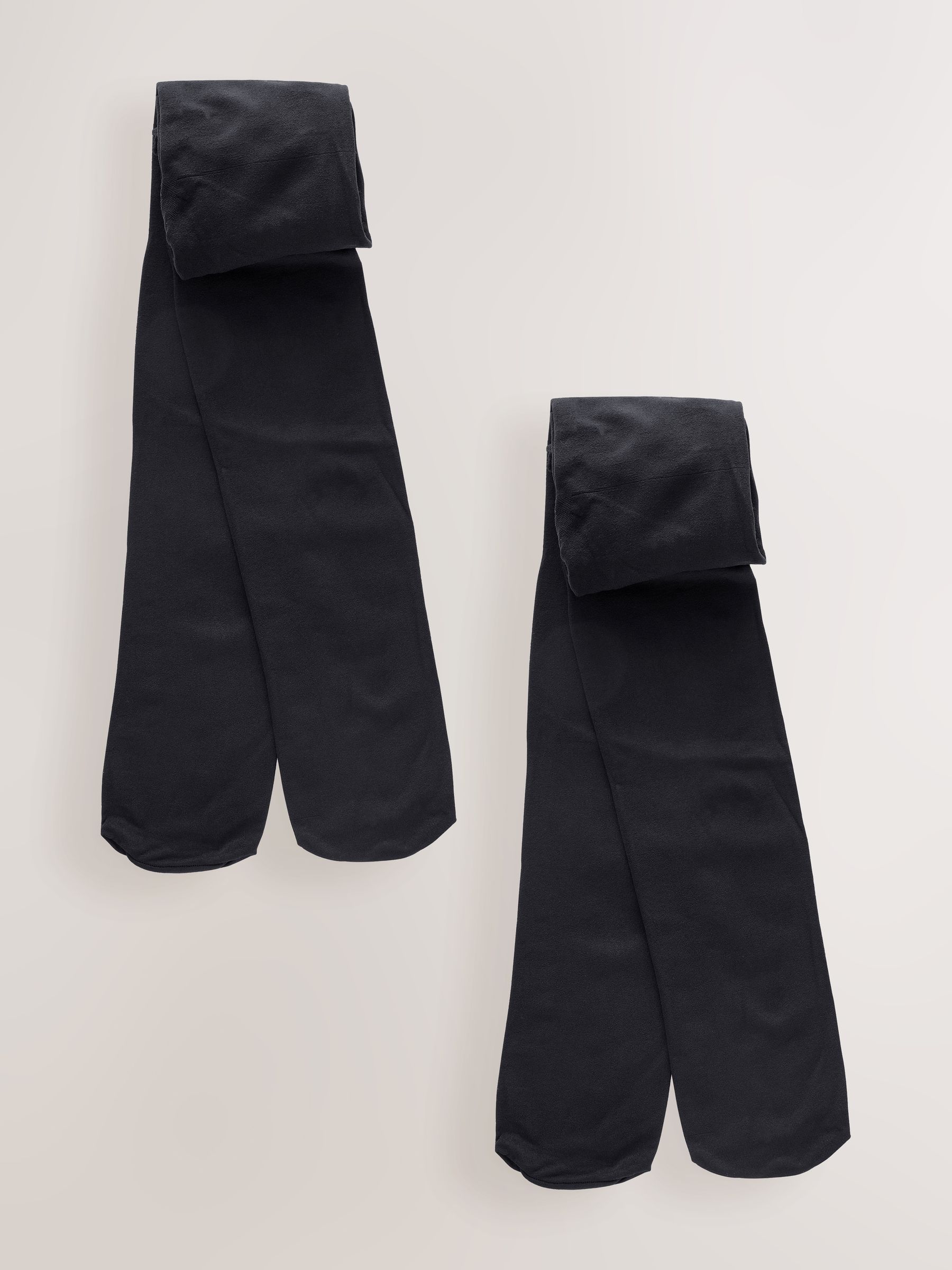 Zwart - Longer Length 40 Denier School Tights 2 Pack