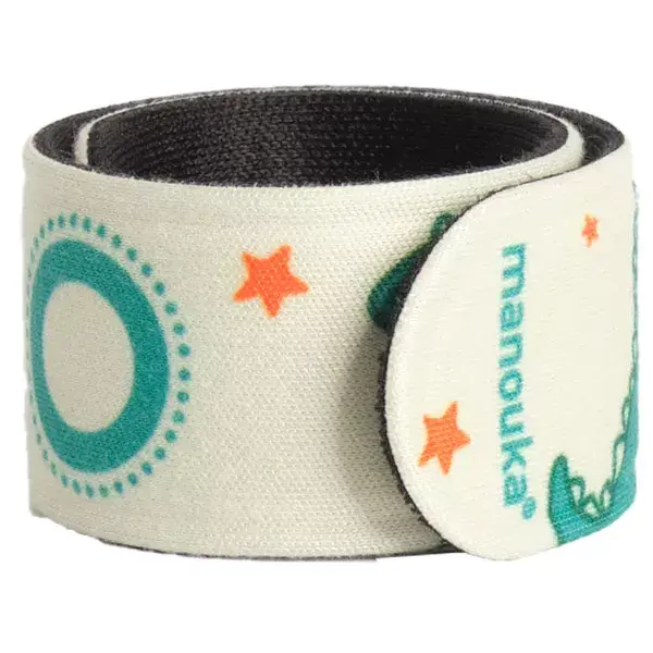 Pulseira anti-mosquitos Manouka Junior para todas as áreas - Design de dinossauro