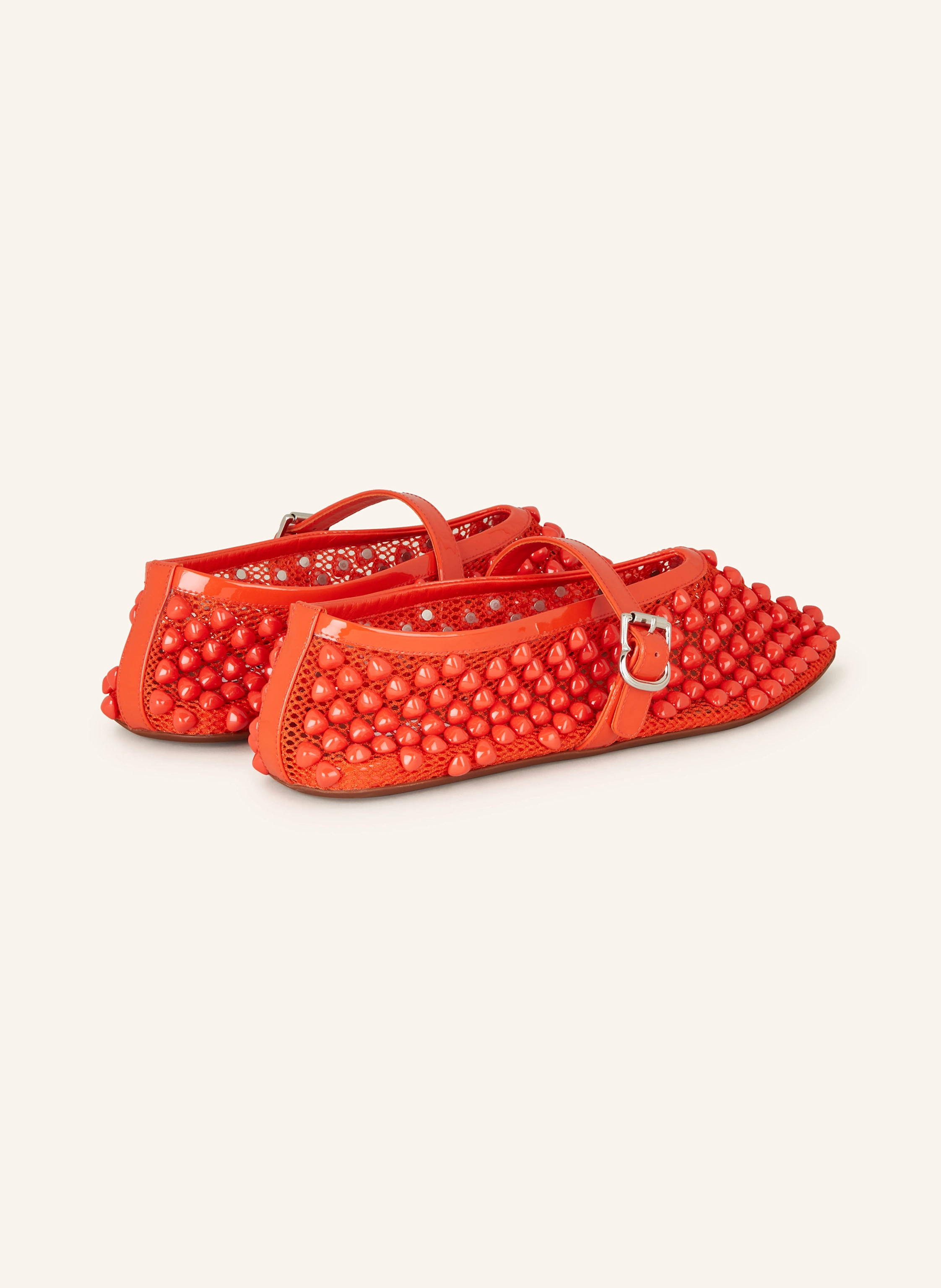 ALAÏA Mary-Jane-Ballerinas mit Schmucksteinen