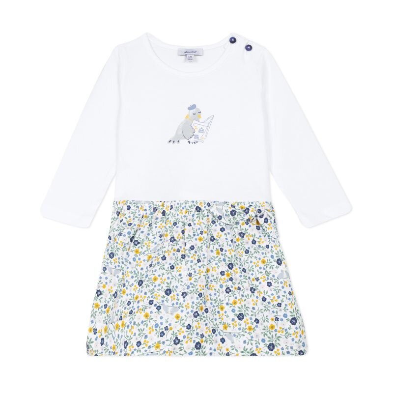Robe bébé fille bi-matière imprimé fleuri Absorba Aucune nuance