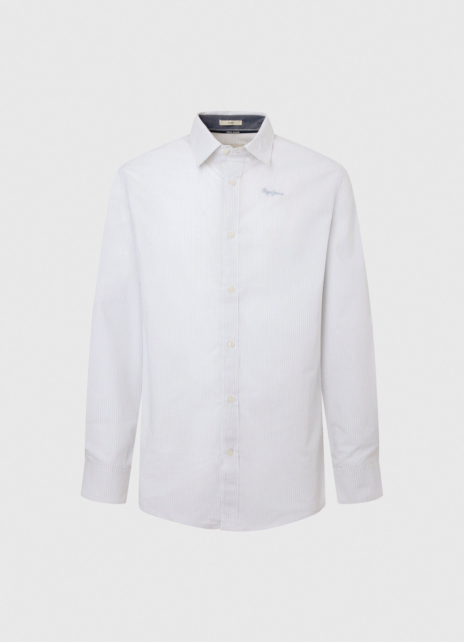 Camisa Lawrence Fit Slim Popeline - azul claro