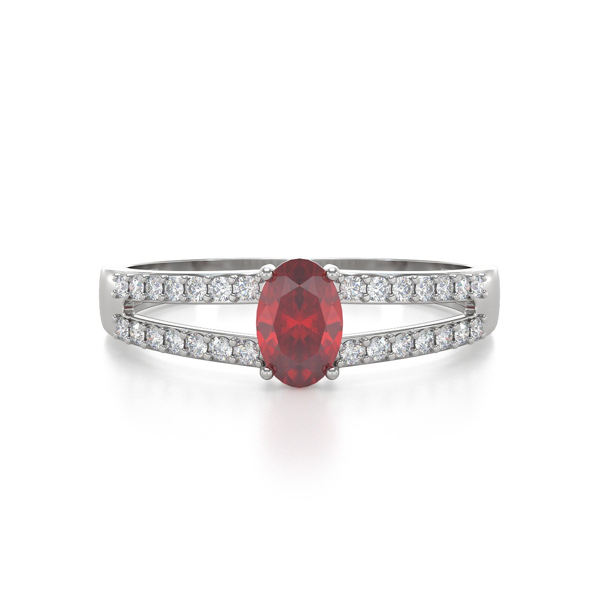 Bague ADEN Rubis et diamants sur Argent 925 2.102grs