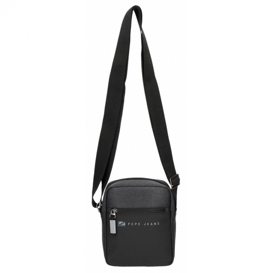 Bolsa de ombro Pepe Jeans Jarvis, preta - 15x19,5x6cm -