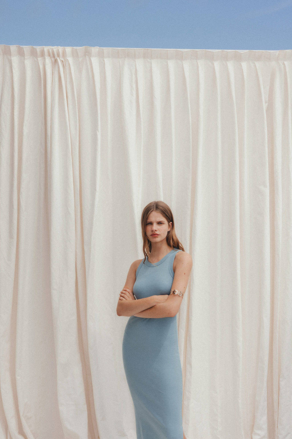 MANGO TEEN maxi jurk groen