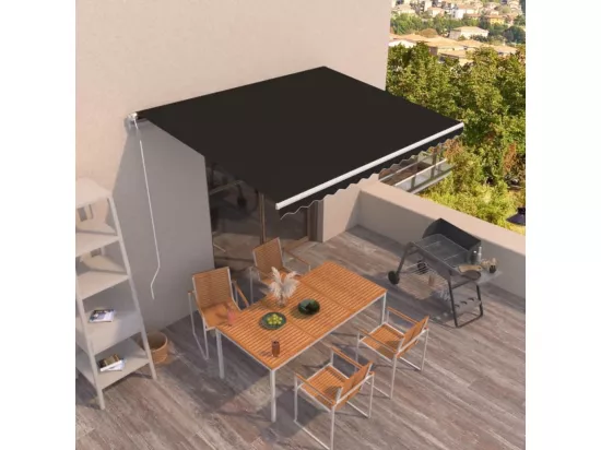 Auvent rétractable automatique 450x350 cm Anthracite