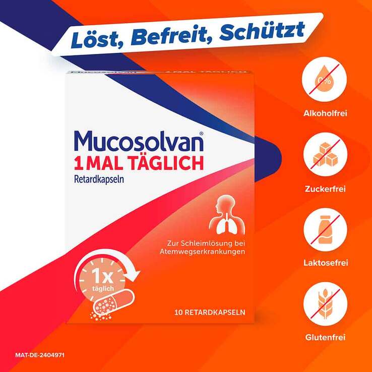 Mucosolvan 1x täglich Retardkapseln, 10 St