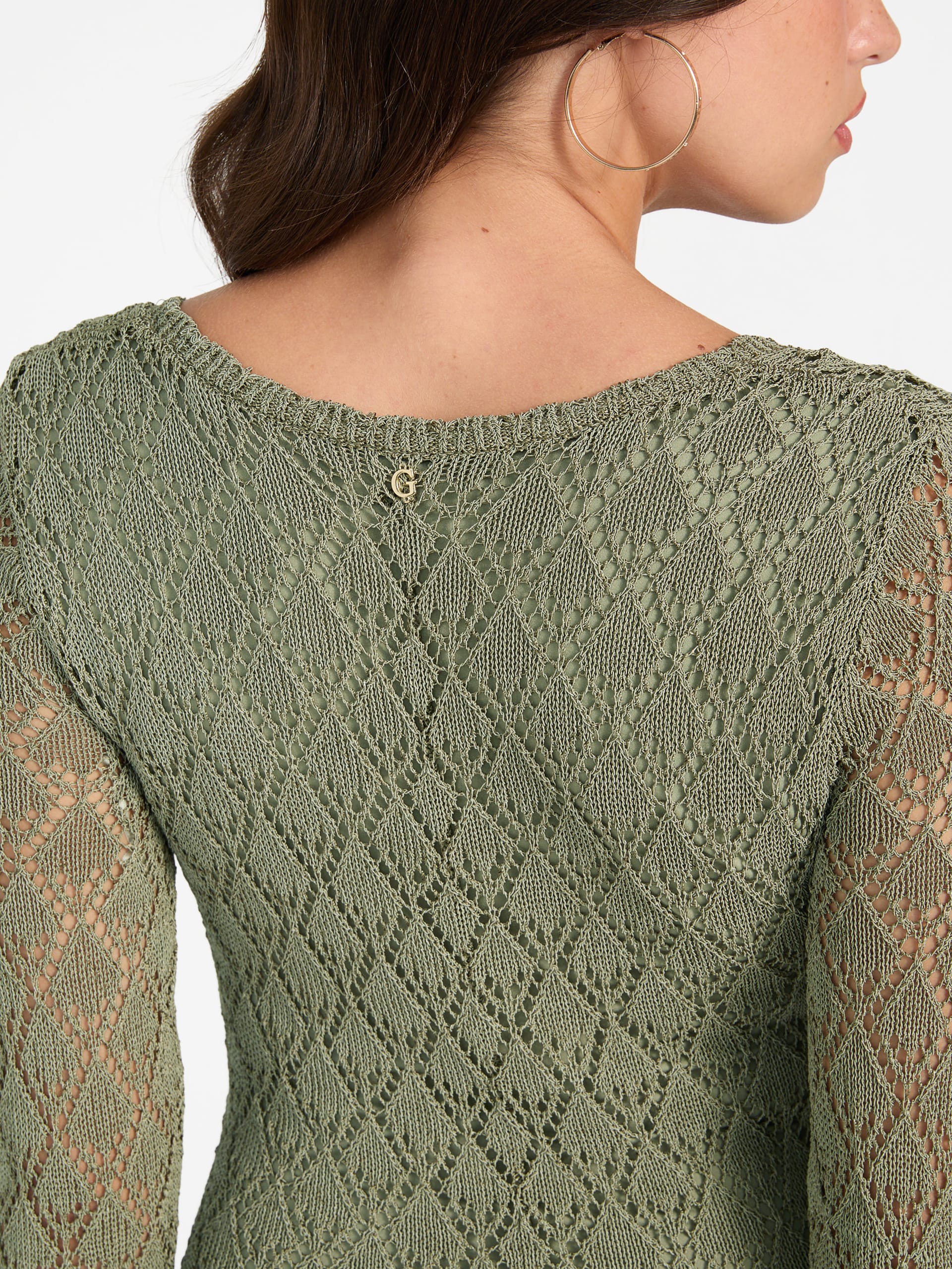 Vestido longo Alba Pointelle