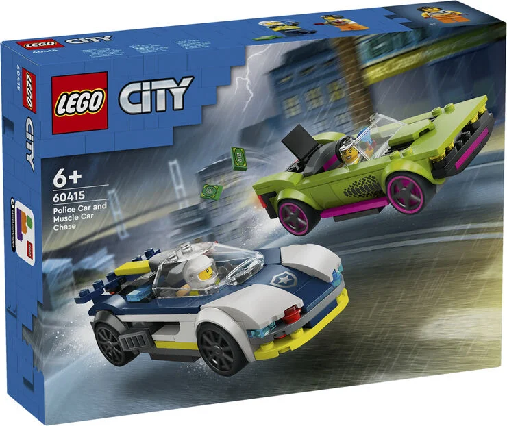 Lego Biljagt med politi og muskelbil 60415