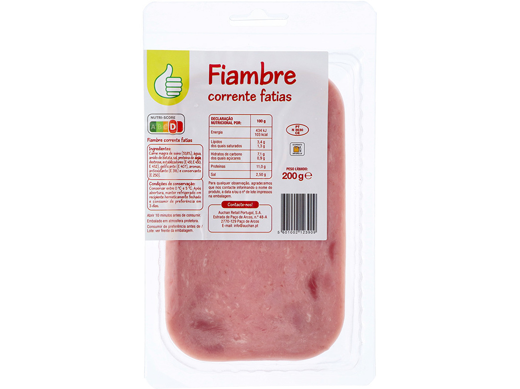 FIAMBRE CORRENTE POLEGAR FATIAS 200G