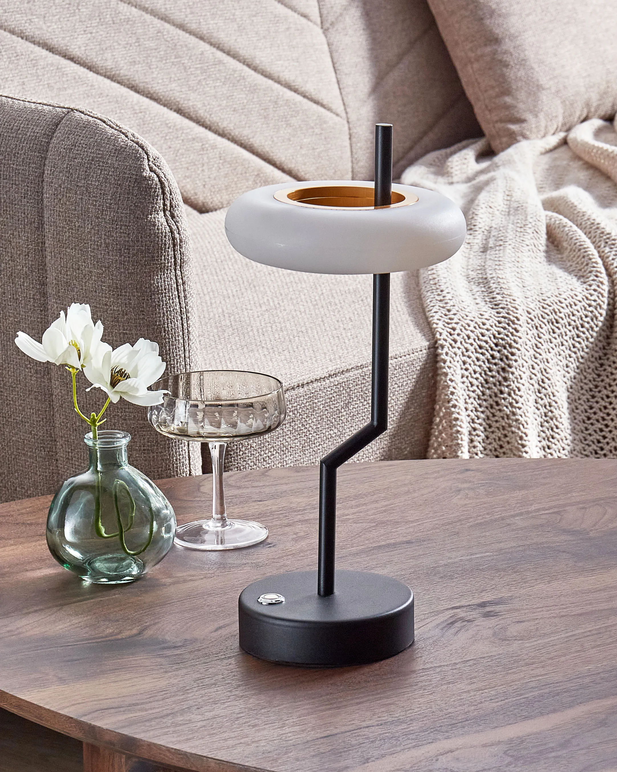 LED draadloze tafellamp ALVIELA met dimmer Metaal Zwart